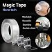 HILINGBORA Double Sided Traceless Washable Nano Tape Reusable Clear Double Sided Anti-Slip Nano Gel Pads,Removable Sticky Stips Grip (9.84 ft (3m) Long-1.2 inches (3cm) Wide)