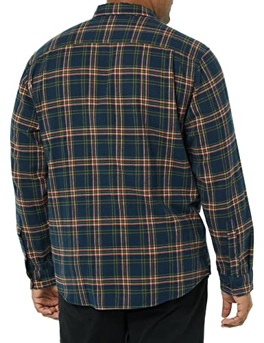 Image of Amazon Essentials Men's Regular Fit Long-Sleeve Flannel Shirt, Soft Brushed Cotton, Lightweight yet Warm