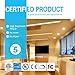 Ensenior 6 Pack 4 Inch LED Recessed Light, Dimmable, 3000K Warm White, 750LM High Brightness, 9W 120V, Damp Rated, Ultra-Thin Canless Wafer Ceiling Light - ETL & FCC & IC