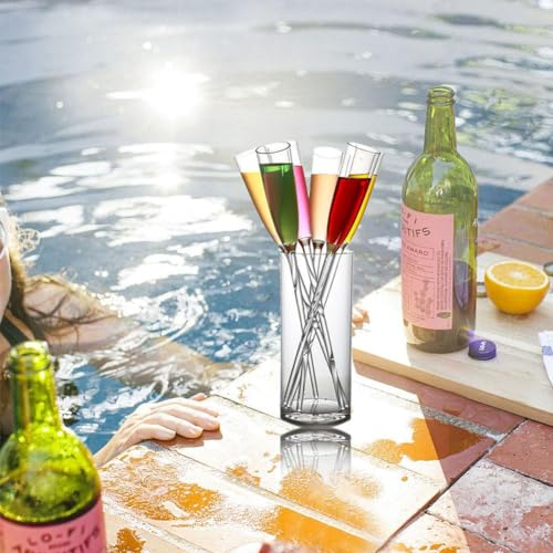 KITPIPI Taças de champanhe flutuantes, taças de champanhe flutuantes para a piscina, taça de vinho f