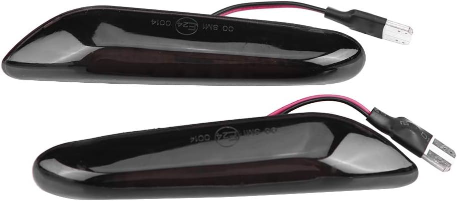 Amazon Qiilu ターンシグナルランプ サイドマーカーライト 車用ターンシグナルランプ Abs Pc材質 Dc12v 防水レンズ 防温シェル 信号提示ライト 照明ライト 低消費電力 省エネ ランプ消え警告メッセージ 警告エラーコードなし 高温耐性 放射線防護 耐食性 E90 E91 E92