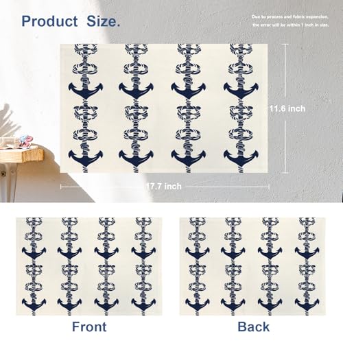 Sets de table inspirés de la mer pour repas en extérieur et terrasse d'été - 6