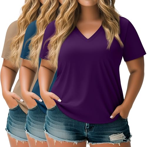 Image of Neer 3 Pack Plus Size Women's T-Shirts