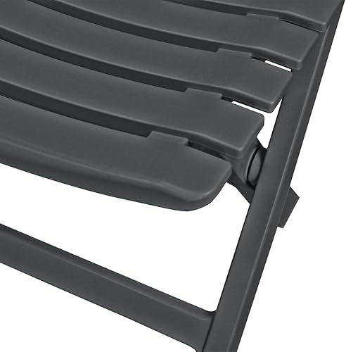 Miniatura 4 de SLGSDMJ Juego de mesa de jardín de terraza, juego de muebles de porche, juego de 3 piezas de bistró plegable de plástico antracita adecuado para