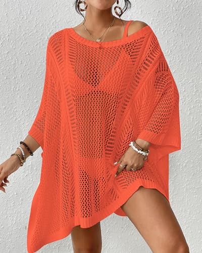 Bsubseach Women's Swimwear Cover Ups for Bathing Suit Crochet Swimsuit Coverup Knit Beach Dresses Vacation Outfits3