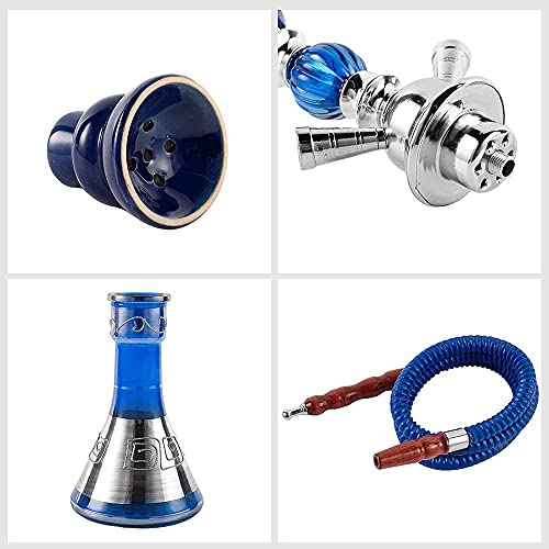 ILYF Haken, 2 Schlauch - mit Kunstvase, Keramikschale und Aschenbecher, BPA Kostenlos, Shisha für Anfänger, geeignet für… – Bild 4