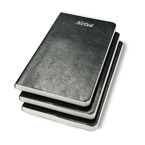 Image of Cubic A7 Palm Notebook | Black | Pack of 3 | Compact & Stylish Softbound for Note-Taking, Pocket Use & Journaling | Smooth Paper | Durable & Handy