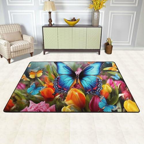 Tapis de sol antidérapant salon lavable grand tapis chambre 91x61