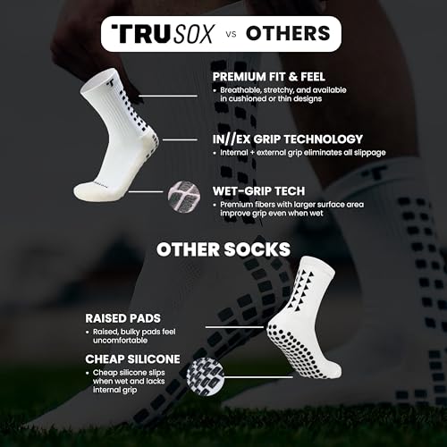 3.0 Cushioned Grip Socks, Made in the USA, Non Slip Unisex Grippy Soccer Crew Socks with Grip for Football and Soccer2