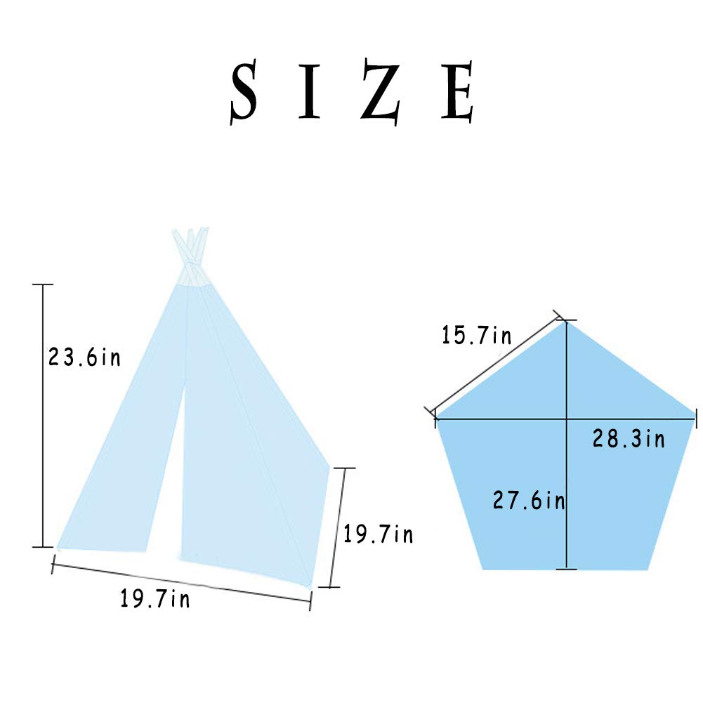 Tee-Shirt De Chien Tipi De Chat, Pet Tipe Chien Lit De Chat De Chiot, Maisons De Tentes pour Animaux De Compagnie Portables, Toile De Coton Toile De Tipis pour Animaux Domestiques avec Tapis