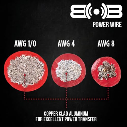 Image of Belva True 8 Gauge AWG Premium CCA Complete Amplifier Wiring Kit with OFC 4-Channel RCA Cable - BAK84 RED