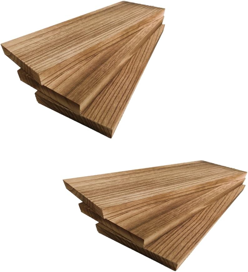 Unfinished Wood Boards for DIY Wall Decor – 6 Pack Natural Wooden Planks (15.7×4.7in & 15.7×3.7in) for Painting, Signs, Craft Projects, Rustic Shelf Display