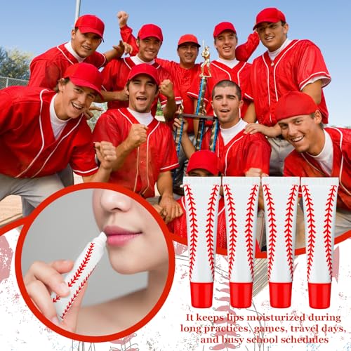 Image of 36 Pcs Baseball Lip Balm Party Favors Bulk Moisturizing Lip Balm Gifts for Women Baseball Team Players Fans Coaches Sports Lovers Party Supplies