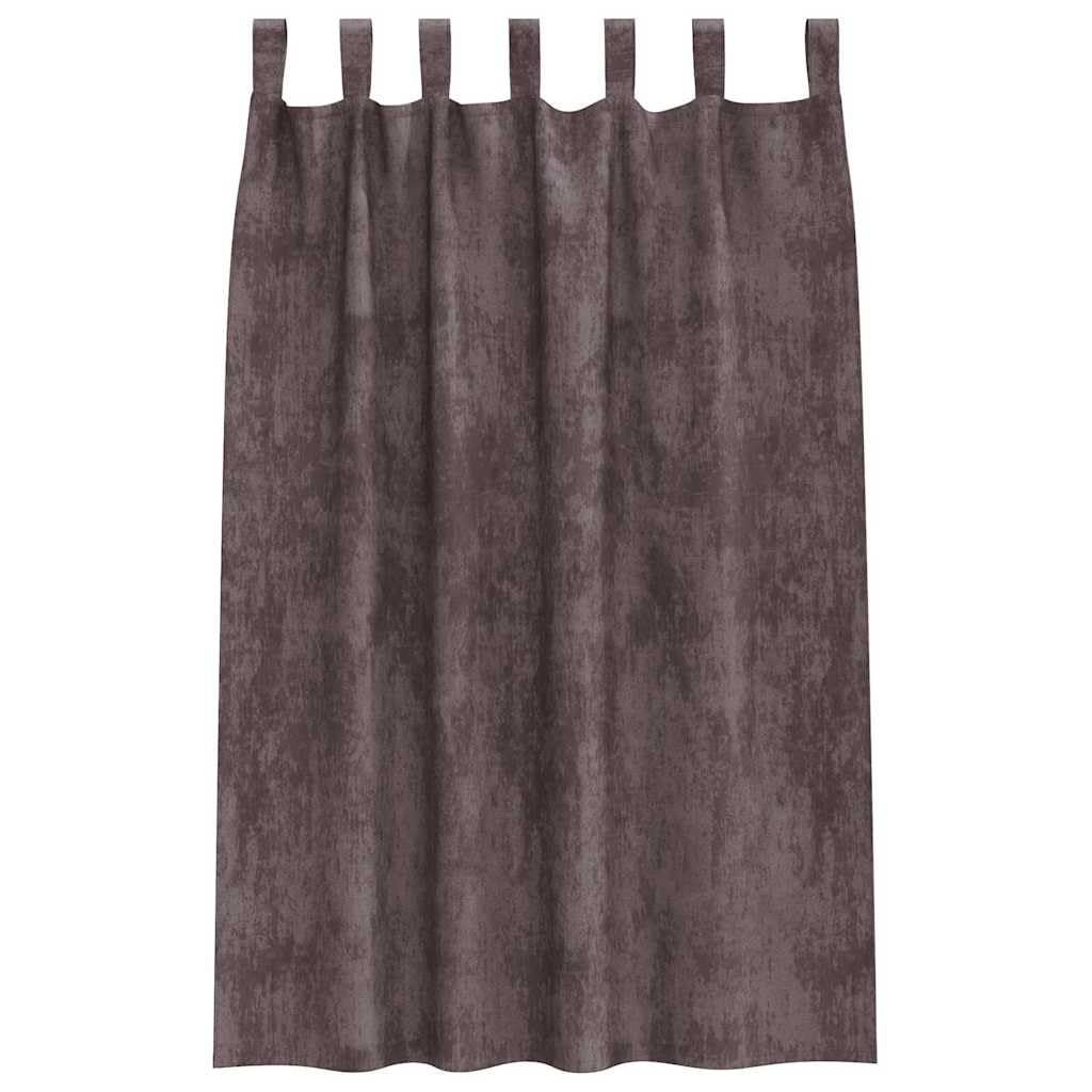 Samtvorhänge Braun mit Ösen 2 Stück 175 x 140 cm Verdunkelungsschal Blickdicht Thermo Kälteschutz Wohnzimmer Schlafzimmer Küche