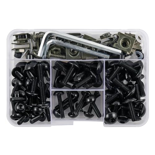 ナットおよびボルトセット Compatible With For Ninja 300/400/650 For 650 For ZX6R /10R For KLX250 155個 オートバイコンプリートフェアリングボルトキット ネジ ナットに対応