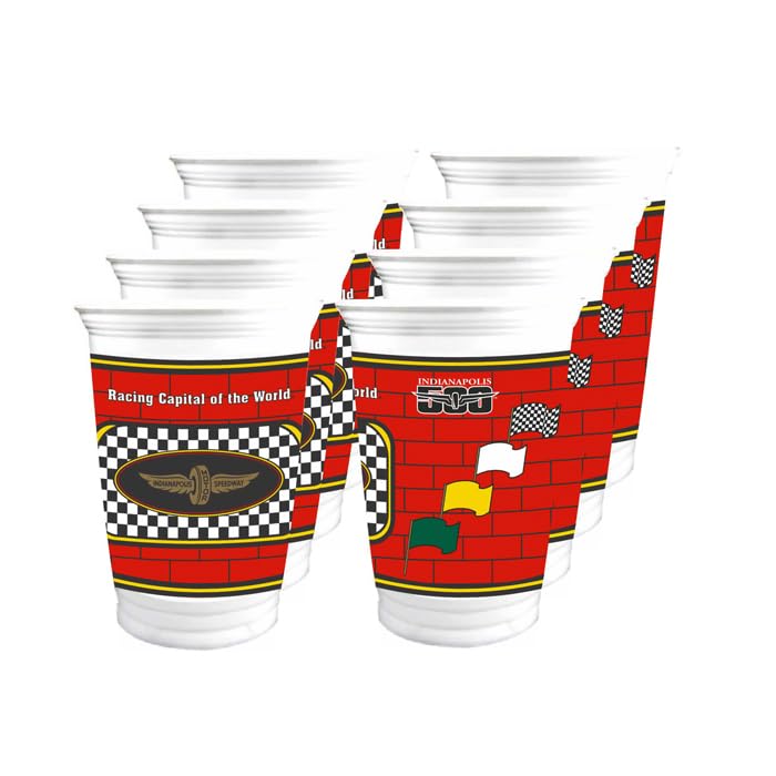 Westrick Indy 500 16 oz Cups Officially Licensed - Lightweight Made in USA (8 Cups 16oz each)