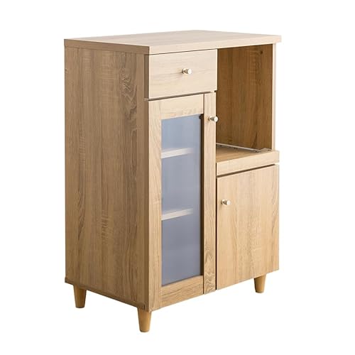 家具350 Aria アリア レンジ台 ラック 食器棚 キッチン収納 ボード オーブン ナチュラル 153001