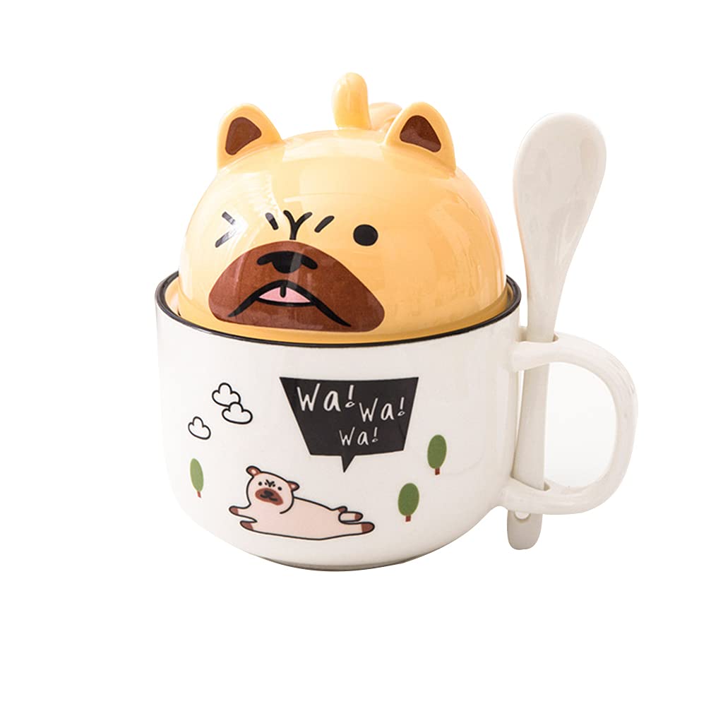 Elnwnnkc C Elnwnnk 3D Erami Coffee Mugs Fancy Artoon Tea Ups With Lid Spoon For Pet Lovers Milk Hot Old Water Ute Animal Mug Erami Mugs White With Handle Set For Hot Beverages Mug With Lid