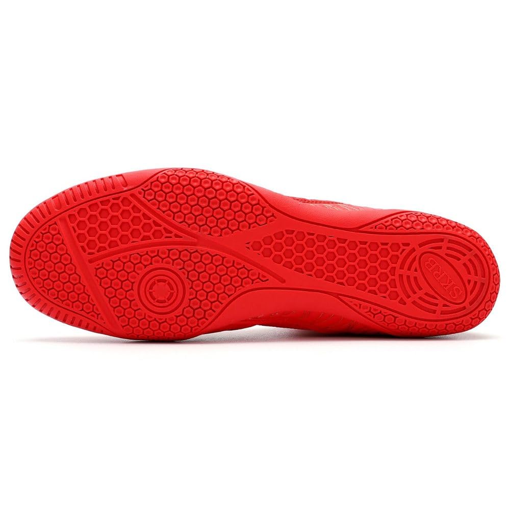 Scarpe da Boxe da Uomo per Giovani, Leggere in Mesh, Alte, da Kickboxing, per Combattimento e Allenamento Atletico Fitness,Rosso,39 EU