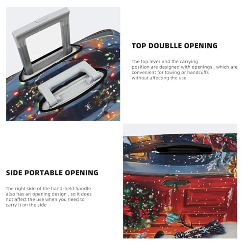 Luggage Cover Protector Suitcase Cover - Christmas sleigh car snowman Soft Fashion Uitcase Cover for Luggage4