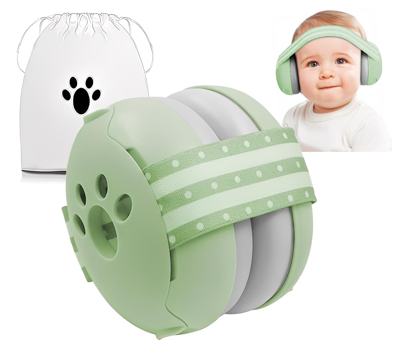 YingErTool Baby Ear Defenders, 25dB, Infant Headphones Noise Cancelling for 0-36 Months, Safe & Soothing Hearing Protection