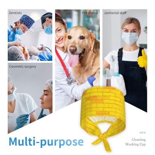 Image of Unisex Adjustable Surgical Sweatband - Elastic Bandage Cap - Scrub Caps for Nurse Working Cap