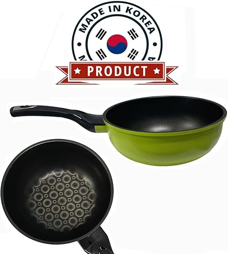 Miniatura 2 de Utensilios de cocina antiadherente con revestimiento de diamante 3D Wok, 8 "(20 cm), fabricado en Corea