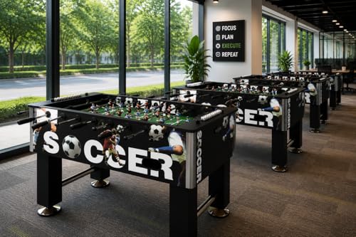 Image of BOOT BOY 'Dynamo' Foosball Table II Table Soccer Game for Adults II Strong Fooseball Table II Perfect to Handle Tough Games at Offices, Clubs, Resorts, Colleges, Men's Cave II 55 * 30^35 Inches /L*B*H