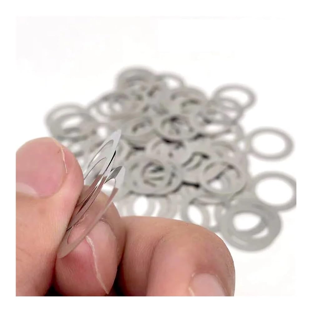 WUUKEPSG Stainless Steel Flat Thin Flat Gasket M2-M40/0.1Mm Thick/100Pcs M3*7