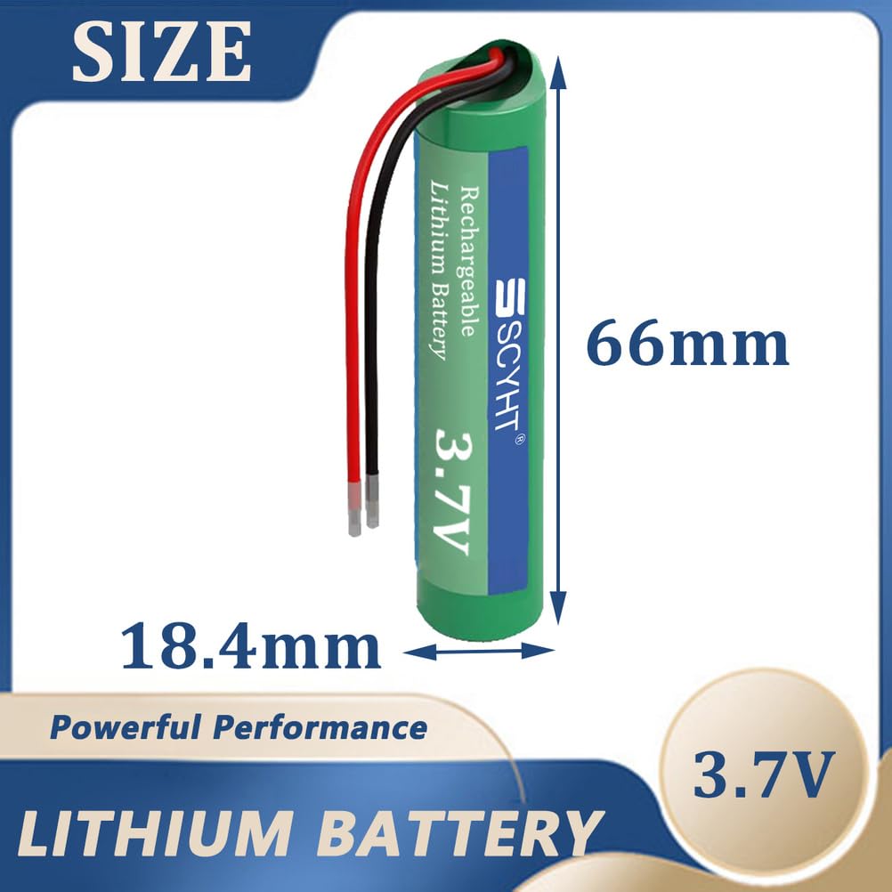 Batterie Lithium 3,7 V 2000 mAh 2300 mAh Batterie Rechargeable 3,7 V Batteries Li-ION avec Port XH et Port PH pour éclairage de Secours et radios,3.7v2300mah 2pack