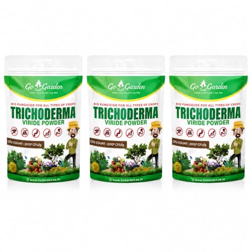 Image of Go Garden Trichoderma Bio Fungicide for Plants 900g x 3 Pack | Organic Fungus Control Powder | 2 x 10⁸ CFU /g High Strength Formula | Controls Root Rot & Wilt | Soil Health Booster