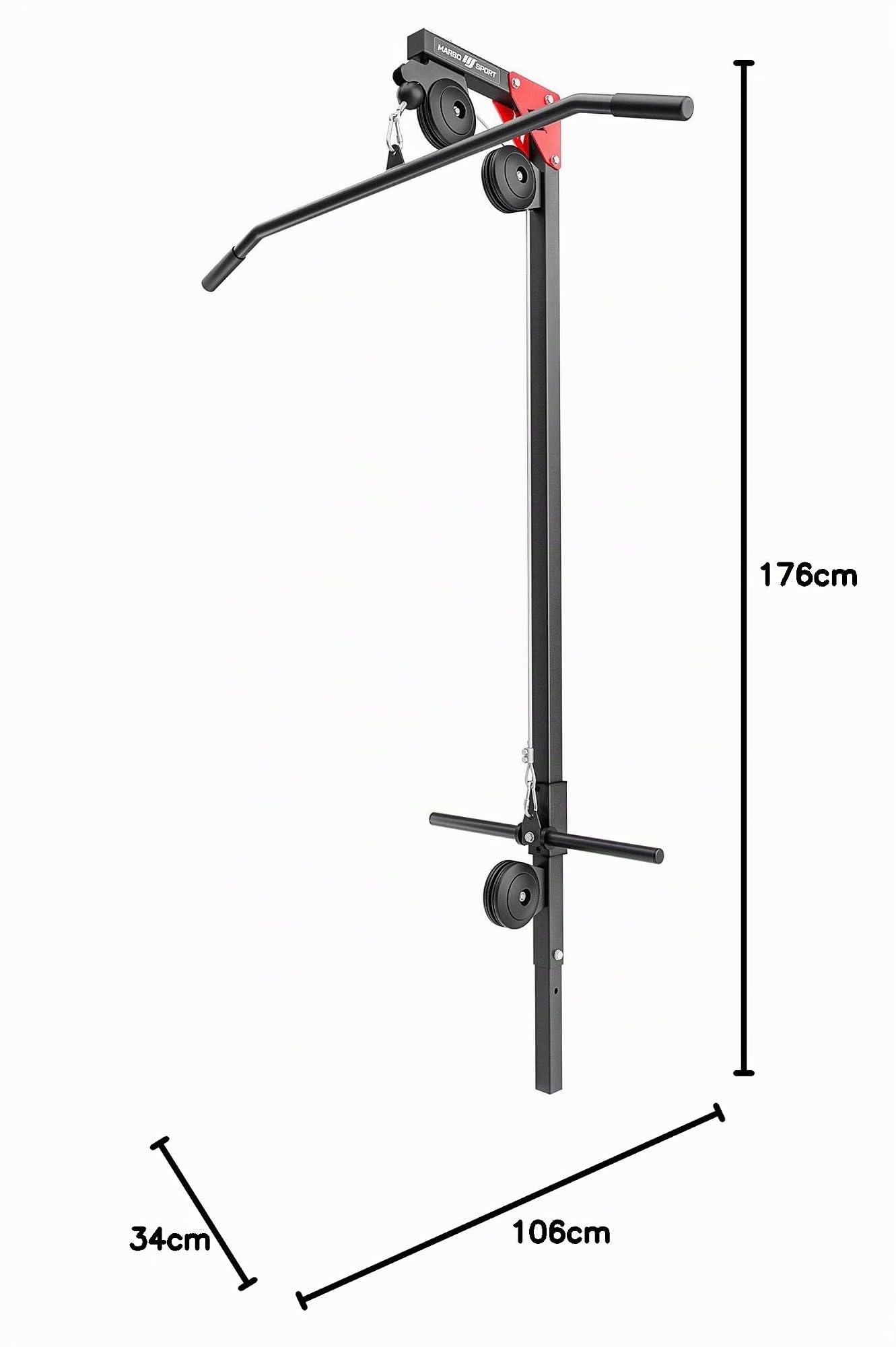 Marbo Sport Estación de jalón lateral es compatible con los equipos deportivos de la serie Marbo Home (símbolo MH) MH-W104 2.0 | Made in EU