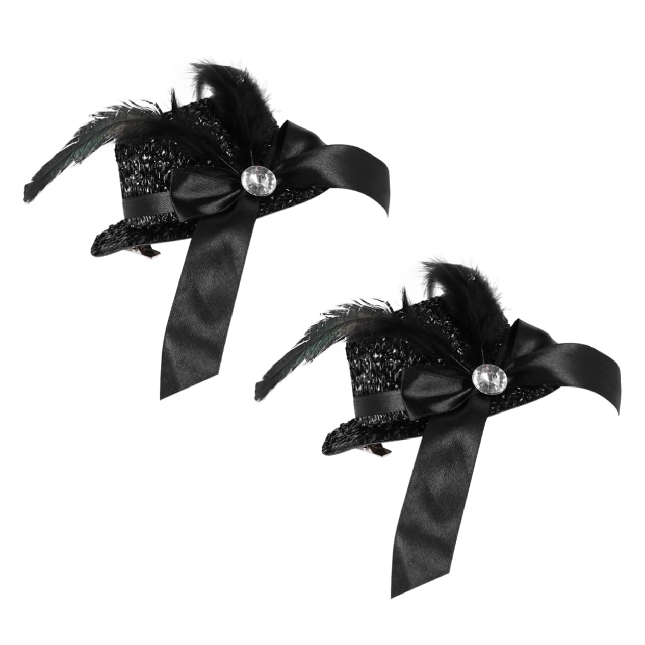 MAGICLULU 6 Piezas sombrero horquilla pinzas de cabello sombreros de la hora del té hair clips horquillas moño pasadores de pelo pasador de pelo pasadores de diseño chic horquilla billycock