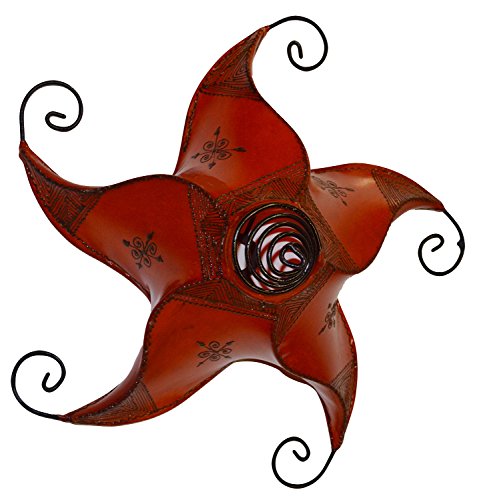 Treasures Of Morocco Moroccan Lamps & Sconces Handmade Leather Henna Lamp Ceilling Chandlier Sconce