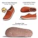 UIN Men's Art Travel Walking Shoes Slip On Casual Lightweight Wide Toe Chunky Fashion Sneaker Toledo Ⅸ Tsubaki Brown (9)