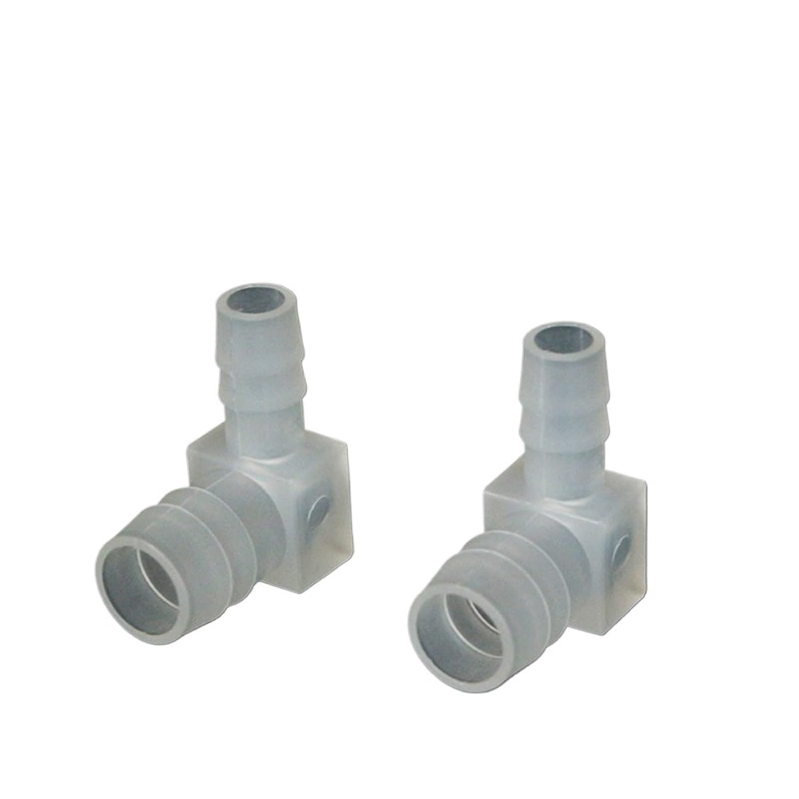 Raccord de tuyau d'arrosage en forme de L, 50 pièces, coude réducteur cannelé en plastique de 2,4 mm, 3,2 mm, 6 mm, 8 mm, 10 mm, 12 mm, 14 mm(12mm to 10mm)