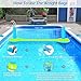 Jasonwell Pool Toys Games Set - 3 in 1 Pool Volleyball Net Basketball Hoop Ring Toss Game Inflatable Floats Water Floating Volleyball Swimming Pools Games Party Gift for Kids Adults (Green&Blue, L)