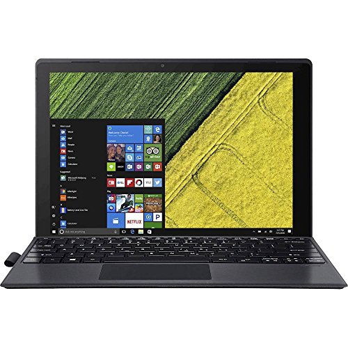 Acer SW512-52-55YD Switch 5, 12.0' QHD Touch 2-in-1 Laptop/Tablet, 7th Gen Intel Core i5-7200U, 8GB LPDDR3, 256GB SSD, Active Stylus, Black