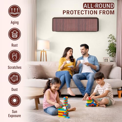 Image of Robustt 1.5 Ton Split AC Cover for Indoor and Outdoor Unit | Waterproof & Dustproof AC Covers with Sun Exposure and Rust Protection | Fabric