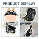 MDFULXG 1 StüCk Kleidung FüR Original, 17cm Plush Pullover Hoodie Bekleidung Diy Kinder Geschenke, Schwarz-graues Latzhosen-Set