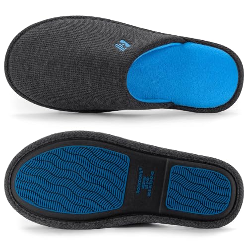 Image of RockDove Mens Two Tone Memory Foam Scuff Slippers
