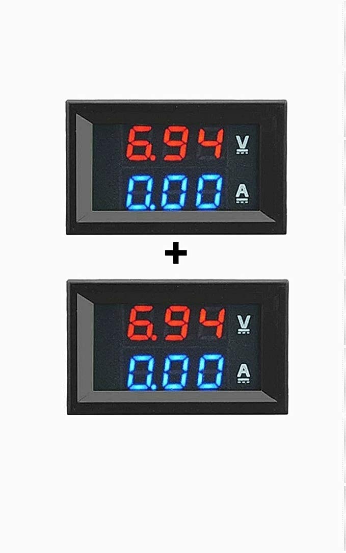 Advitiya?- 2pack Digital Voltmeter Ammeter CT-VA Dc 0-100V 10A Dual Led Red Blue Monitor Panel, (B08KZZDXQ9) Amazon Price History, Amazon Price Tracker