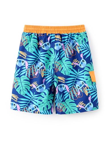 Image of Disney Stitch Spiderman Cars Winnie Toy Story Boy Swim Trunks UPF 50+Swim Shorts Compression Liner & Quick-Dry &Pockets 2-13Y