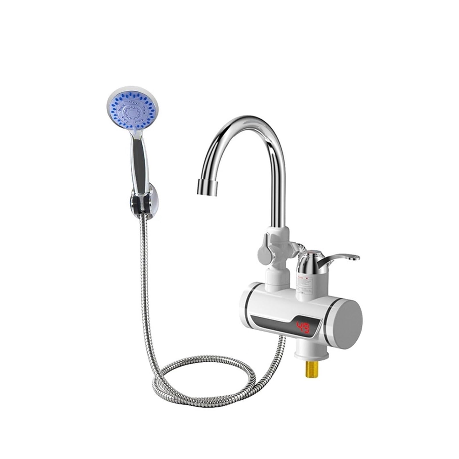 LNHHG Electric Water Heater,Kitchen Faucet Tankless Instant Heating Water Tap, Flowing Heated Mixer Digital Display(TY209)