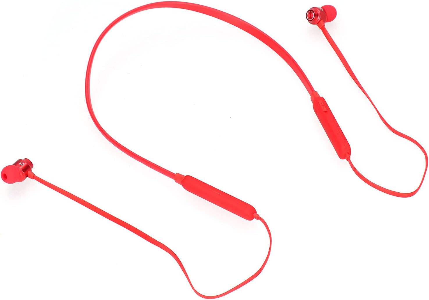 Neckband Headphones, Portable Noise Reduction Headphones for Exercise and Sports (Red) - Image 9