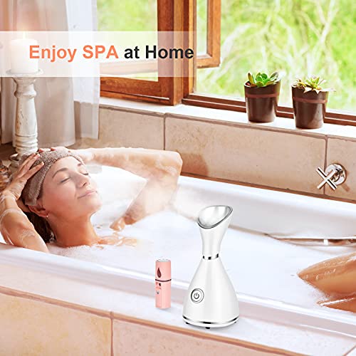 Seneryla Facial Steamer for Face, Face Steamer for Facial Deep Cleaning, Face Steamer Nano Mister Set for Sinuses, Unclogs Pores, Home SPA, Skin Care