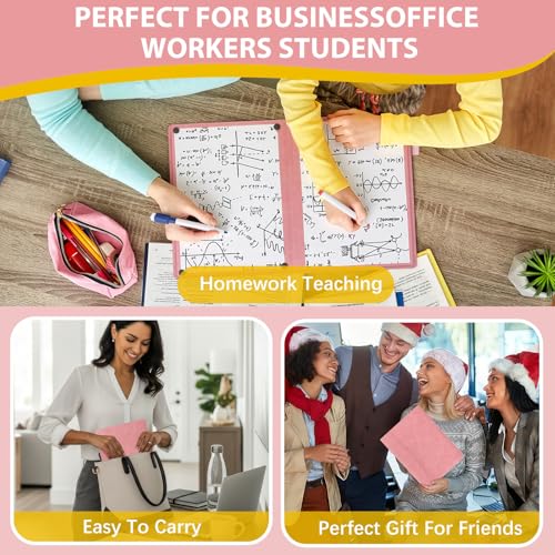 Tableau blanc portable effaçable Feifeiya rose A4 pliable double face