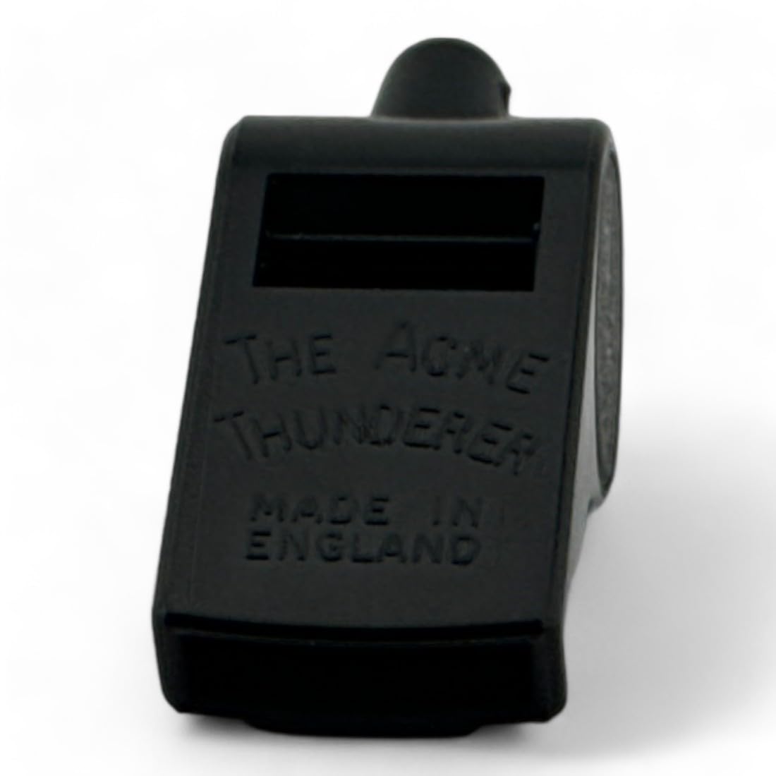 ACME Thunderer - Fischietto n. 560 con nastro per pipa – Fischietto per arbitro: tono chiaro e penetrante, colore: Nero