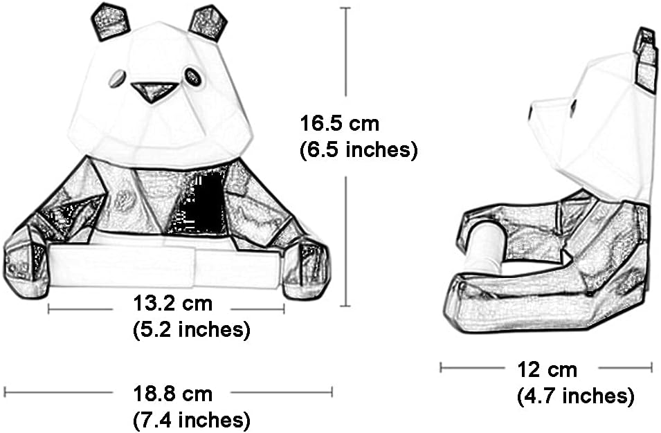 Tissue Roll Dispenser,Nordic Minimalist Geometric Panda Toilet Paper Holder, Bathroom Wall-Mounted Animal-Shaped Towel Storage Rack, Living Room Wall Decoration