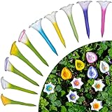 Coniuty Bee Water Cups, Insect Drinking Cups for Garden Decor Set, Bee Watering Station for Thirsty Pollinators, Flower Decoration for Garden, Balcony, Flower Bed and Vase (Multicolor, Lily+Petunia)